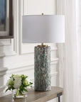 Meltdown - Ivory Teal Table Lamp