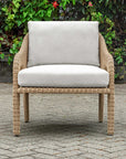Kavali - Outdoor Wicker Lounge Chair - Woodtone