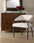 Austell - Shearling Dining Chair - Brown / White