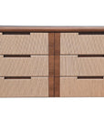 Corda - Oak Wood 6 Drawer Dresser - Brown/Natural