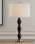 Threefold - Black Stone Table Lamp