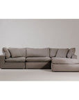 Clay - Livesmart Fabric Lounge Modular Sectional - Light Gray