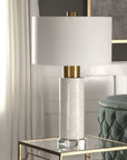 Vaeshon - Concrete Table Lamp - White