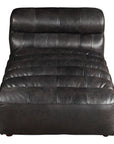 Ramsay - Leather Chaise Antique - Black