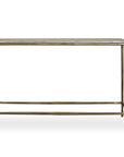 Minerva - Marble Top Console Table - Brass / Gray / White