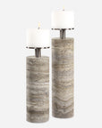 Shadowstone - Candleholders (Set of 2) - Gray