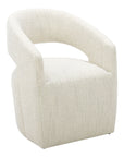Barrow - Rolling Dining Chair - White Mist