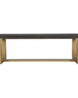 Voyage - Brass And Wood Bench - Gold