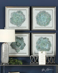 Natural Beauties - Botanical Prints (Set of 4) - Light Blue