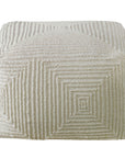 Sovanna - Geometric Pouf - Beige