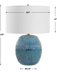 Elysia - Textured Table Lamp - Blue