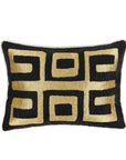 Dala - 12" x 16" Pillow - Black / Gold