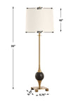 Dempsey - Marble Buffet Lamp - Bronze