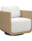 Santorini - Outdoor Swivel Lounge Chair - Brown