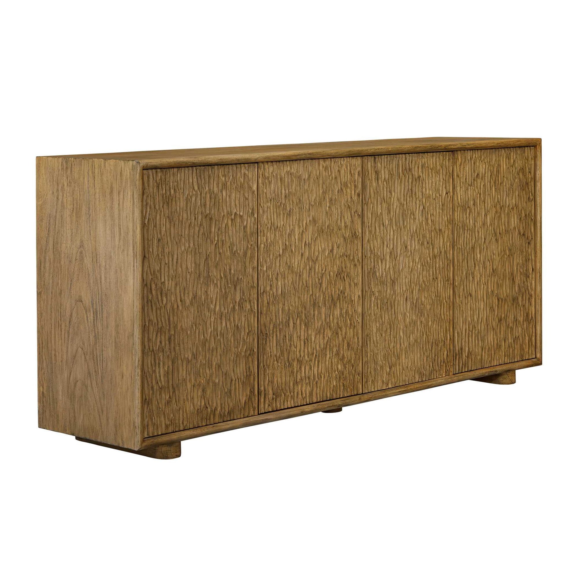 Stevenson - Wood 4 Door Cabinet - Natural