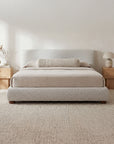 Beau - Queen Storage Bed - Speckled Light Gray