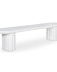 Eris - Outdoor Dining Bench - White