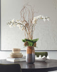 Earthbound Orchid - With Vase - Dark Brown
