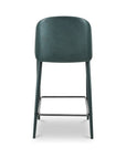 Burton - Counter Stool Vegan Leather - Dark Teal / Blue
