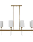 Awyr - 8 Light Linear Chandelier - Bronze