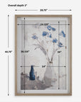 Blue Flowers - In Vase Framed Print - White