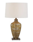 Rainer - Blown Glass Table Lamp - Brown / White