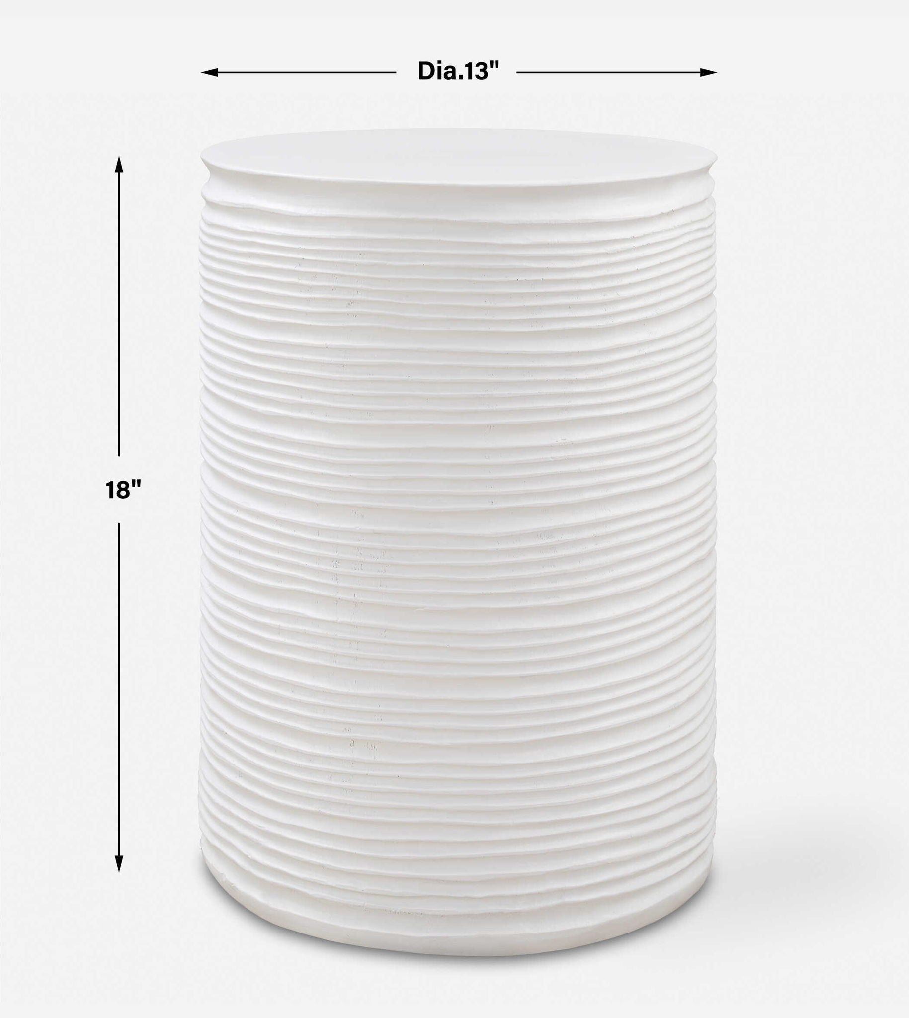 Borderline - White Drum Table