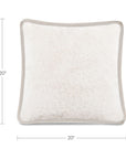 Carr - 20'' Cushion Faux Fur - Cream / White