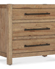 Vineyard Row - Three-Drawer Nightstand - Light Brown