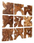 Talia - Wood Wall Decor (Set of 9) - Light Brown