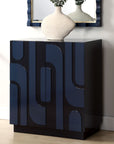 Valeria - 2 Door Glossy Blue Cabinet