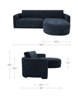 Emmy - Sectional Right - Dark Blue