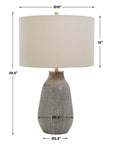 Monacan - Textured Table Lamp - Gray