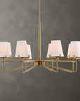 Lassen - 8 Light Chandelier - Brass