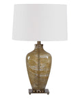 Rainer - Blown Glass Table Lamp - Brown / White