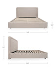 Simon - Queen Storage Bed - Flecked Beige