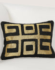 Dala - 12" x 16" Pillow - Black / Gold