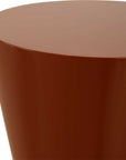 Hepler - Gloss Terracotta Drink Table - Dark Brown