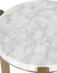 Pietra - Carrara Marble Drink Table - Bronze