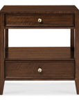 Archives - Two-Drawer Nightstand - Dark Brown