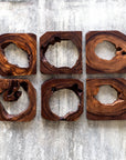 Adlai - Wood Wall Art (Set of 6) - Dark Brown