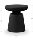 Ruth - Outdoor Side Table - Black