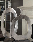 Cierra - Aluminum Vases (Set of 2) - Pearl Silver