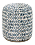 Cas - Fabric Ottoman - Blue