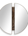 Hanover - Divided Round Mirror - Bronze / Brown