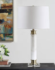 Plinth - White Marble Table Lamp