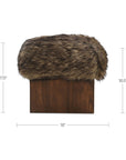 Serge - Ottoman Faux Fur - Brown