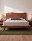 Madagascar - Queen Platform Bed - Light Brown