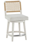 Oasis - Shoreline Swivel Counter Stool - White / Light Brown