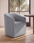 Sandy - Fabric Rolling Dining Chair - Gray